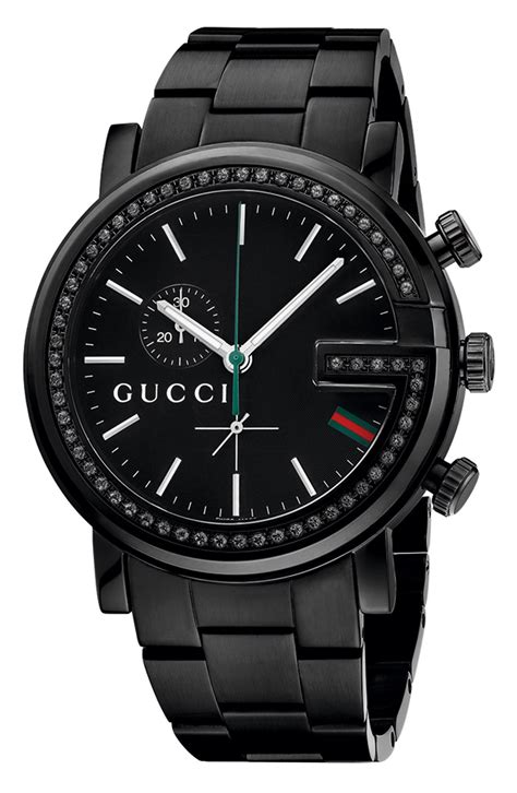 gucci g chrono watch black.